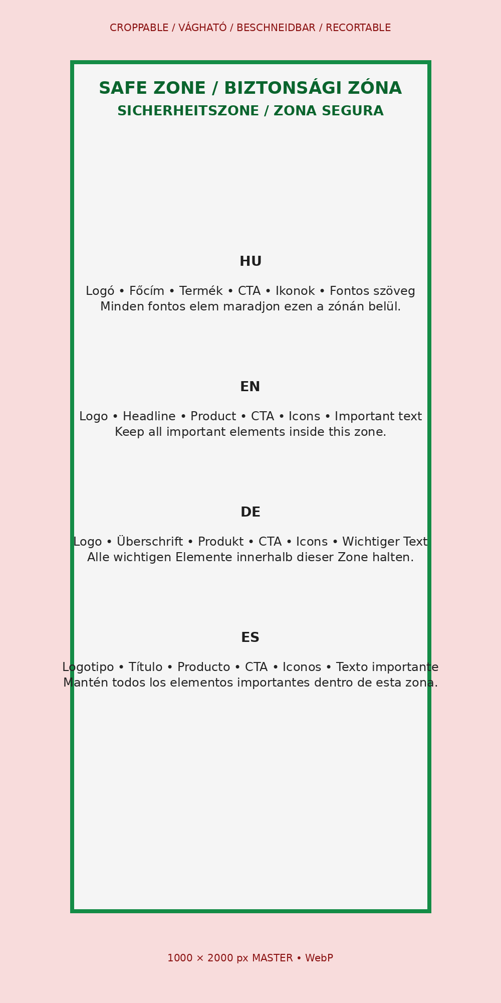 Guía de zona segura para creatividades de Seasonal Campaigns PRO
